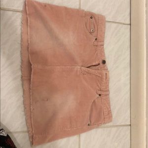 Pink jean skirt